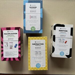 Think Tank Scholar Math Flashcard Bundle – Addition, Subtraction, Multiplication
